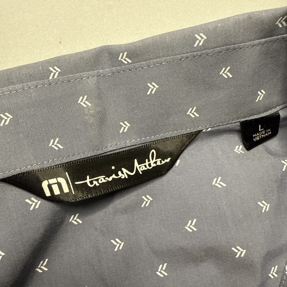 Travis Mathew Not Your Best Shirt Men L Button Up Short Sleeve Arrow Lot Of 2 - Picture 7 of 9